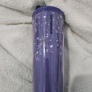 Starbucks Lavender Tumbler with Starry Pattern